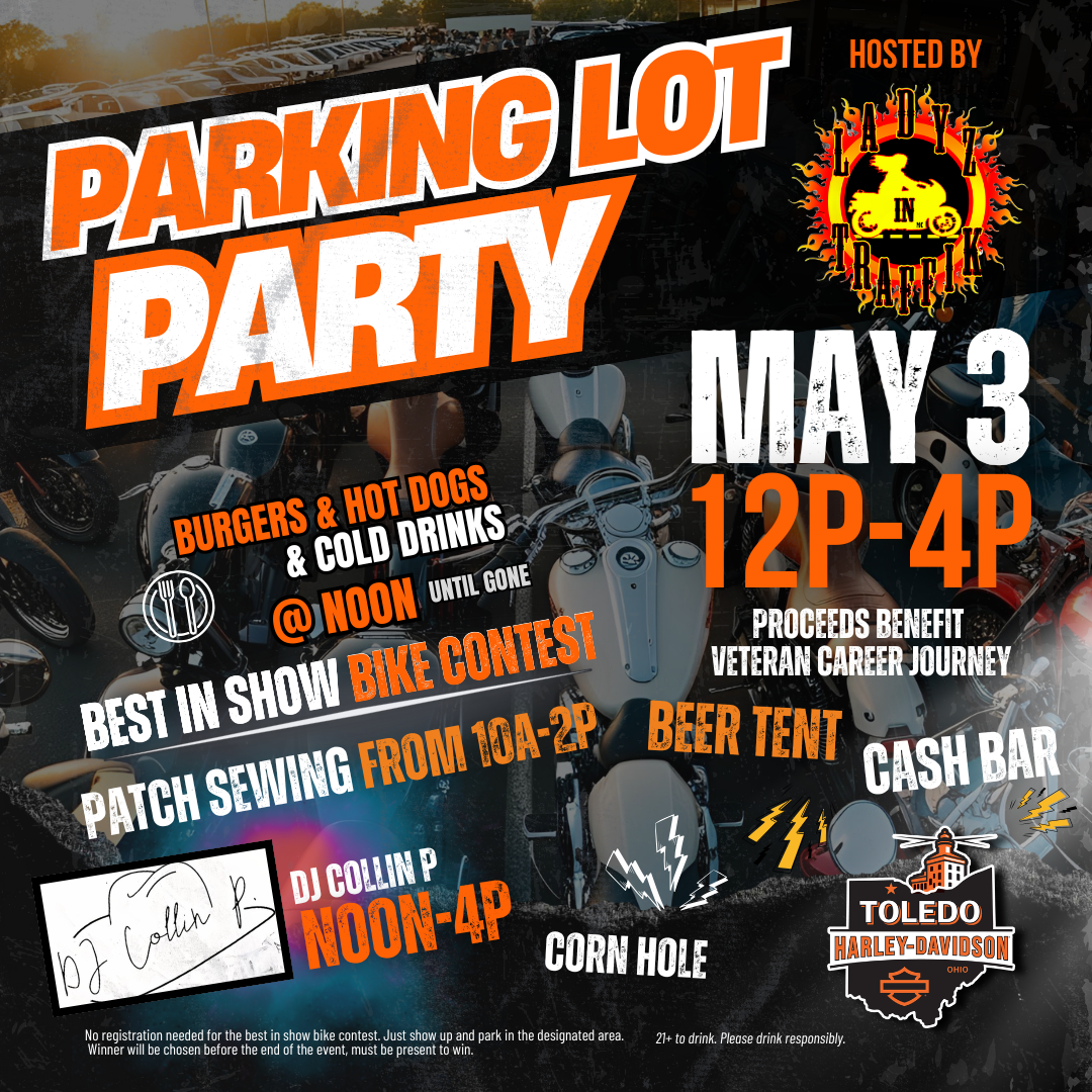 VCJ will be at Toledo Harley-Davidson 3 May 25, 12-4pm!  Stop by to say "Hi" and Support Veterans!